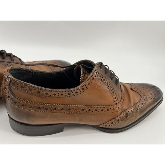 To Boot New York Viceroy Brogue Wingtip Leather Oxfords Cognac Brown Men’s 9.5 - Picture 12 of 12
